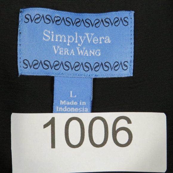 Simply Vera*Women's Long Sleeve Button Down Abstract Cardigan Sheer Blouse Large - Picture 5 of 10